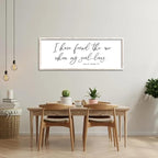 I Have Found The One Whom My Soul Loves Sign Wall Art Decor 40"x15" Modren Master Bedroom Above Bed Wood Framed Song of Solomon 3:4 Large Living Room Bible Verse Wall Hanging (White)