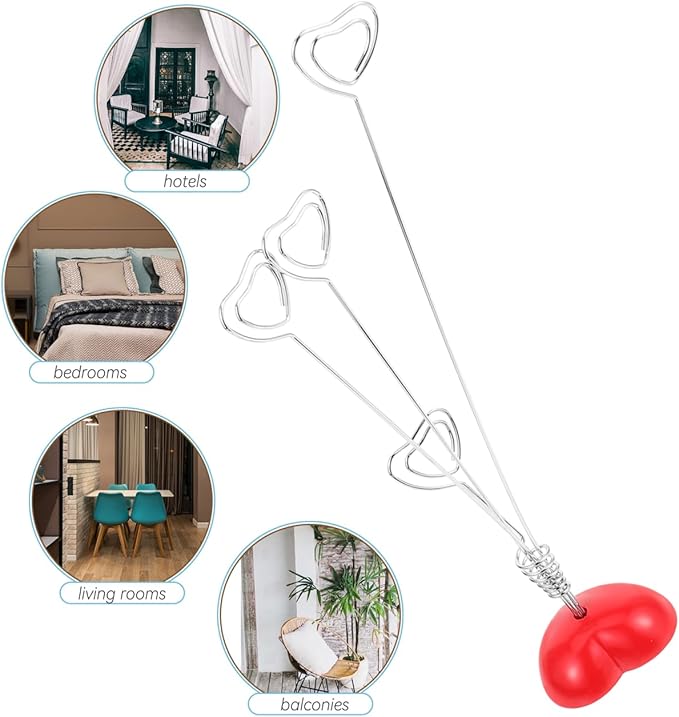 Tinksky Picture Stand-4 Clip Heart Photo Holder Card Note Memo Clip Tree Place Cards Holder