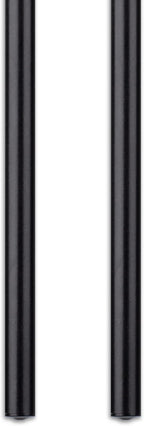 Curtain Wand - Aluminum Curtain and Drapery Pull Rod with Stainless Steel Hardware for Curtains, Draperies, and Room Divider Curtains - 36 Inches, Metallic Black - Pack of 2