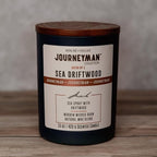Journeyman Collection Candle, 15oz, Wooden Wick, Sea Driftwood, Large Painted Jar