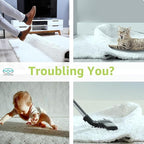 12 Pcs Rug Tape, Non-Slip Rug End Grippers Double-Sided Carpet Corner Tape, Gripper Pads, Non-Slip Carpet Stickers for Hardwood Floors and Tiles