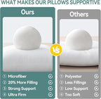 24 x 24 Throw Pillow Inserts, Outdoor Pillows Water-Resistant, Square Form Cushion Stuffer for Garden, Bench, Patio, Lightweight Soft Fillers for Sofa, Bed, and Home Décor