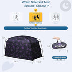 Bed Tent,Portable Privacy Sleeping Bed Canopy,Blackout 90% Drapes for Kids and Adult,Indoor Space Tent with Breathable Large Mesh Windows