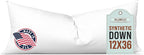 Pillowflex Synthetic Down Pillow Insert - 12x36 Down Alternative Pillow, Ultra Soft, Large Rectangle Body Sleeping Pillow, Lumbar, Long, Back - 1 Decorative Pillow Form