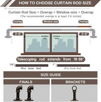 Brown Curtain Rods 18 to 88 Inch, Industrial Curtain Rods,Adjustable Length,1 in Diameter Pipe,Wall or Ceiling Mounted,for Bedroom and Living Room(Antique Bronze 18” to 88”)