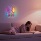 WLHOPE Beautiful Girl You Can Do Amazing Things Neon Signs for Wall Decor Adjustable LED Lights Decorations for Home Bedroom Birthday Party Best Gift for for Teen Girl