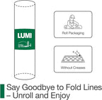 LUMI Ultra Thin Door Mat for Entryway,36"x59" Low Profile Non Slip Rubber Backing Indoor Doormat, Easy Clean Welcome Entrance Mat for Inside House, Patio, Greenish Grey