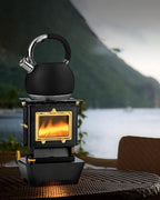 Camping Oil Lantern，Oil Lamp with Cooker Stove，Fuel Lamp for Outdoor，Portable Oil Lamp，Portable and Convenient for Heating and Cooking (Black)