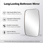 ANDY STAR Oval Mirrors for Bathroom, 20x30 Bronze Bathroom Vanity Mirror with Metal Frame, Oil Bronze Oblong Mirror for Over Sink, Modern Anti Rust Wall Mounted