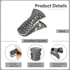 35 Pack Mini Metal Alligator Clips for Crafts Non-Slip Silicone-Coated Retro DIY Badge Small Spring Clips (Black)