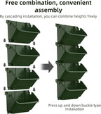 Self-Watering Wall-Mounted Planter Indoor/Outdoor Decor, Wall Planter Indoor Vertical Living Green PlantWall with 4 Pots Easy Installation 12.9''x5.5'' x26.7''