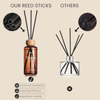 ‌M&SENSE Summer Bathing Reed Diffuser: 6.3 fl oz Fig & Lotus Scented Aroma Set with Light & Subtle Fragrance, Long-Lasting Non-Toxic Natural Essential Oil Diffuser for Office Shelf Decor Small Spaces