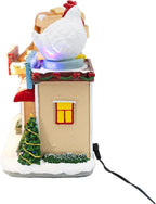 Chicken and Waffles Restaurant Themed LED Lights Animated Christmas Village with Motion and Sound 10" x 6" x 10"