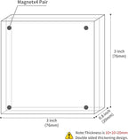 Acrylic Picture Frames 3x3, 3 x 3 inch picture frame for 3x3 or 2x2 Pictures, Clear Double Sided Thick Photo Frames Desktop Pictures Display Small Tips Holder