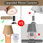 WILIT Wireless Bottle Lamp Shades for Table Lamps, 3 Level Brightness Touch Night Light, Rechargeable Cordless Lamp for Bedroom Bar&Restaurant, Table Top Decor, House Warming Gifts, Mothers Day Gifts