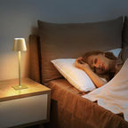 2 Pack Rechargeable Table Lamps, Gold Cordless Lamps - Battery Operated Touch Lamp, Outdoor Table Lights, Waterproof, Wireless, Portable Desk Lamp for Restaurant, Bedroom, Patio(Gold)