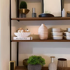 ALMA 9 Inch White Boho Vase for Modern Farmhouse|Ceramic Pampas Grass Vases|Decorative Rustic Vase for Home Decor, Modern Farmhouse, Coffee Table, Shelf, Mantel Decor