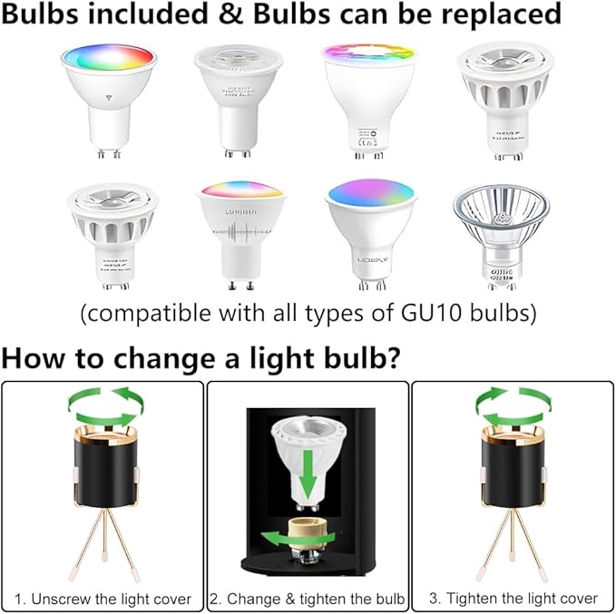 Spot Lights Indoor Floor Lamp, 6W Uplighting Indoor, Floor Can Lights for Plants Pictures Corner Ambient Lighting, 2 Pack