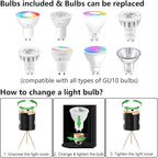 Spot Lights Indoor Floor Lamp, 6W Uplighting Indoor, Floor Can Lights for Plants Pictures Corner Ambient Lighting, 2 Pack