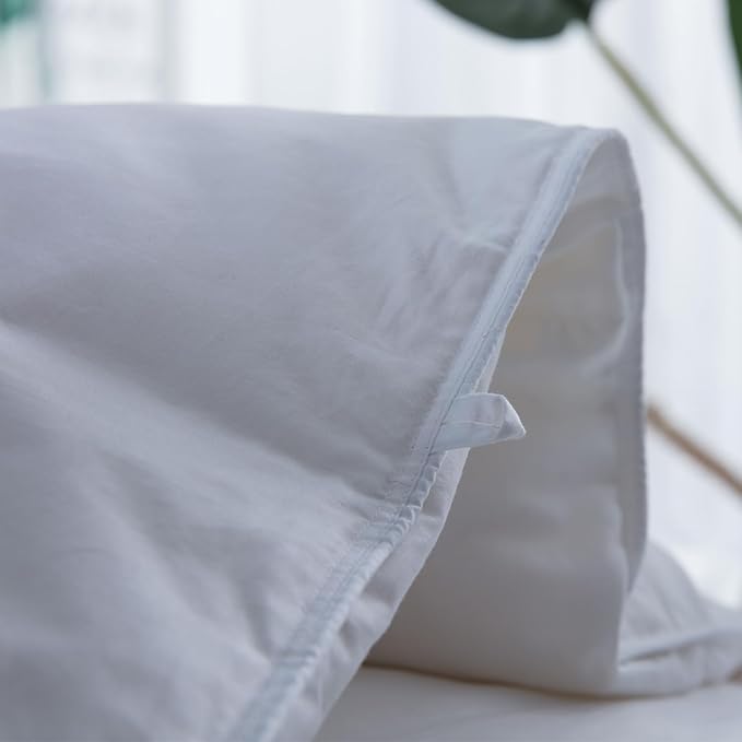 Globon Ultra-Soft Lightweight Down Feather Comforter Queen Size,Breathable Thin Blanket Duvet Insert for Hot Sleeper/Warm Weather,Noiseless Shell,700 Fill Power with Corner Tabs,White…