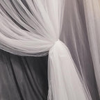 Kertnic Luxurious Bed Canopy for Girls & Adults - Double Layer Princess Canopy with Lace, Round Dome Mosquito Netting for Queen/King Bed Tent (New Gray)