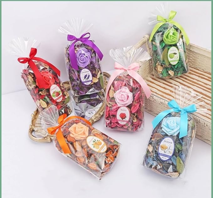 Potpourri Bags,Home Fragrance Sachet Petal,Potpourri Bowl Filler,vase Filler for Families, Weddings, Cars, Coffee Shops, etc Decoration, 2 Bags/10oz (Apple)