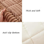 Couch Cover for Dogs Washable, Fuzzy Pet Couch Covers for 2 Cushion Sofa Pet Friendly, Non Slip Sofa Cover (Dark Brown, 23.6" x 47"/60 x 120cm)