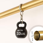 Blackout Curtain Rod Wrap Around Design - Adjustable 36-66 Inches - Wall/Ceiling Mount - Heavy Duty Metal - Room Darkening French Return Drapery Hardware - Modern Minimalist Bracket - Brushed Gold