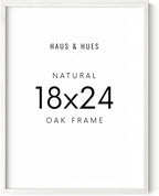 HAUS AND HUES White 18 x 24 Poster Frame - Oak White 18 x 24 Picture Frame, Wall 18x24 Frame, 18x24 Wood Frame, 24x18 Poster Frame, Wooden Picture Frame 18 x 24, Art 18 x 24 Frame
