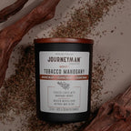 Journeyman Collection Candle, 15oz, Wooden Wick, Tobacco Mahogany, Large Painted Jar
