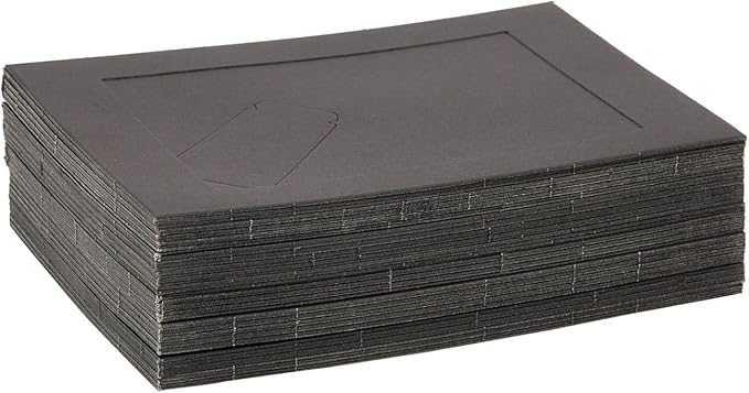 Juvale 4x6 Black Cardboard Photo Frames Bulk -Tabletop Easel Back for DIY Crafts - Paper Picture Frames with Stand 50-Pack