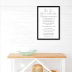 flowtorely The Ten Commandments Sign Bible Verse Wall Decor 24"X16" Christian Catholic Scripture Large Wooden Framed Wall Hanging Art (Black)