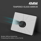 Black Bathroom Mirror 60X40 Inch, Black Metal Framed Mirror for Wall, Rounded Rectangle Matte Bathroom Vanity Mirror with Tempered Glass, Anti-Rust, Horizontal/Vertical