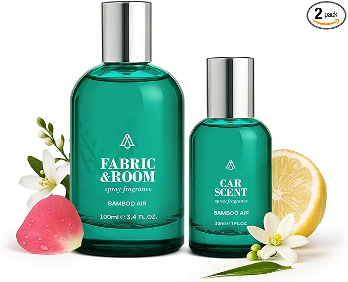 AromaPlan Natural Room Spray & Car Fragrance Kit, Bamboo - Concentrated, Non-Toxic, Odor Eliminator & Long Lasting- Room Spray Air Freshener-Home, Car - 5 Star Hotel Scent Fragrance (100&30 ml)