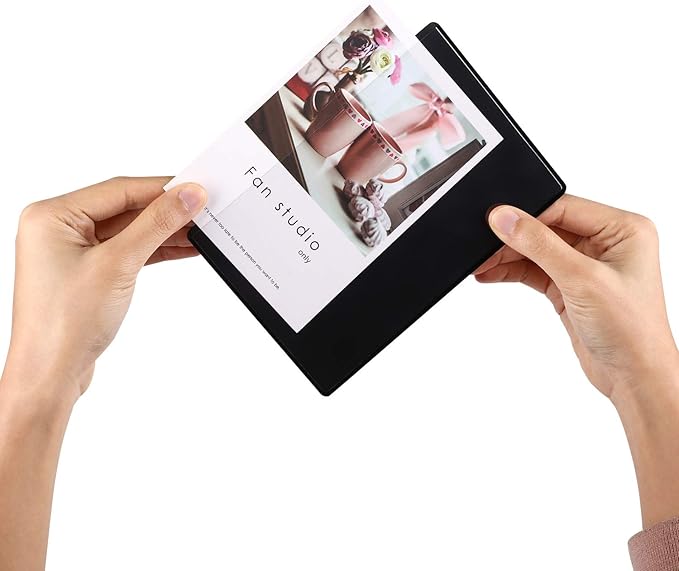 Magicfly Pack of 15 Magnetic Picture Frame with Clear Pocket, 4 x 6 Inches Refrigerator Photo Holder for Fridge Office Cabinet Locker, Black