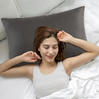 Bed Pillows for Sleeping - Pillows Queen Size Set of 2 Cooling Luxury Hotel Quality Pillow with Premium Plush Soft Down Alternative Fill for Side Back or Stomach Sleepers - Black, Pack of 2