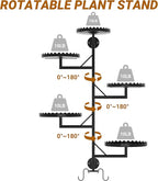 Rotating Wall Plant Shelves Versatile Window Plant Shelf for Indoor Plants Bathroom Living Room Use Wall Planter with Durable Metal Material 5 Pots