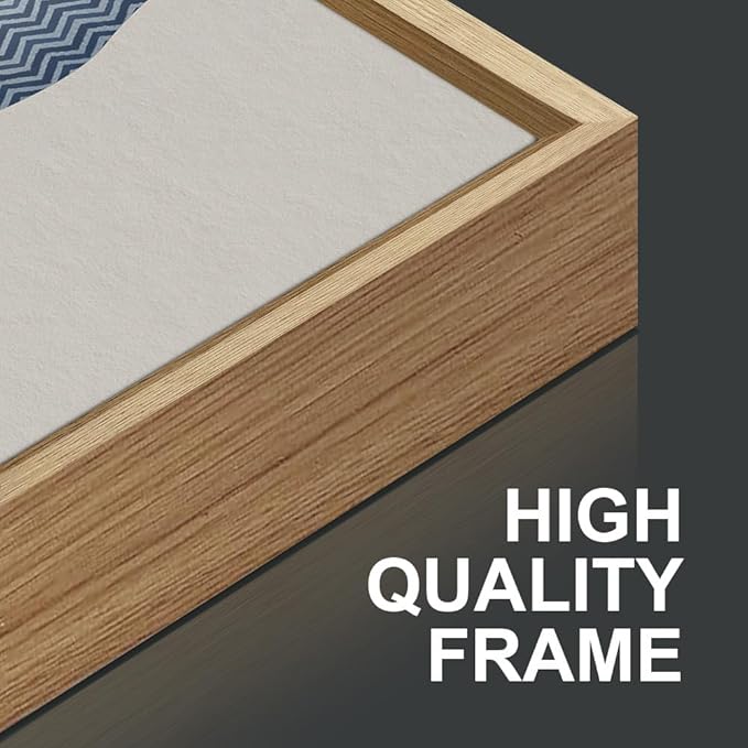 SIGNINART Large Abstract Framed Canvas Wall Art Set of 3, Minimalist Boho Line Art Prints, Modern Neutral Aesthetic Wall Decor, Blue and White Art Paintings for Living Room, Bedroom, Office 16"x24"