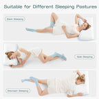 Memory Foam Bed Pillow for Pressure Relief - Memory Foam Neck Pillow with Removable Cooling & Soft Cover – Two-Sided, Contour Orthopedic Bed Pillow for Side Back Stomach Sleeper