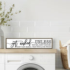 Humorous Decor for Bathroom, Get Naked Unless You're Just Visiting Sign, Funny Bathroom Box Sign, Rustic Wood Framed Signs, Modern Farmhouse Home Decoration, Restroom Decor 14.9 * 3.3 * 0.9 inches