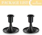 Black Candlestick Candle Holders for Taper : Romadedi Candle Stick Holder Vintage Table Centerpiece Halloween Decoration Wedding Christmas Fireplace Mantel Home Deocr Set of 2