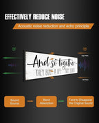 And So Together They Built a Life They Loved Sign: Modern Farmhouse Wall Decor Inspirational Quotes Family Bedroom Sign 12" x 40",Rustic Home Wall Art Plaque Framed Wall Hanging Signs