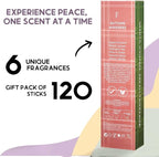 Folkulture Incense Stick | Set of 6 (120) Fall Incense Sticks with 45 Mins Burn Time | Organic Fall Scents for Home | Pumpkin Spice Insence-Sticks for Fall Essentials, Non Toxic Vanilla Iscents