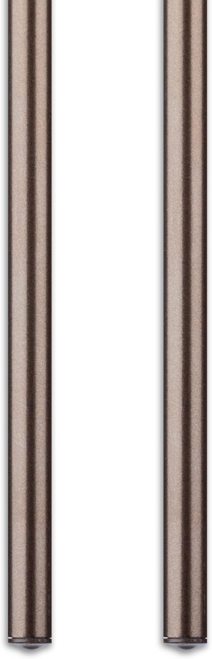 Curtain Wand - Aluminum Curtain and Drapery Pull Rod with Stainless Steel Hardware for Curtains, Draperies, and Room Divider Curtains - 36 Inches, Metallic Bronze - Pack of 2
