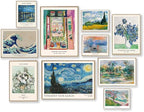 Vintage Eclectic Wall Decor Set of 9, Abstract Eclectic Prints Matisse Van Gogh Claude Monet Maximalist Famous Artist Painting Aesthetic Pictures, Trendy Maximalism Poster for Aesthetic Bedroom,