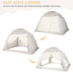 Bed Tents Canopy Bed–Privacy Dream Tent for Cozy Indoor Sleeping, Light-Reducing,and Breathable, with 4 Doors Floor Tent Bed–Available in Twin, Full, and Queen Sizes