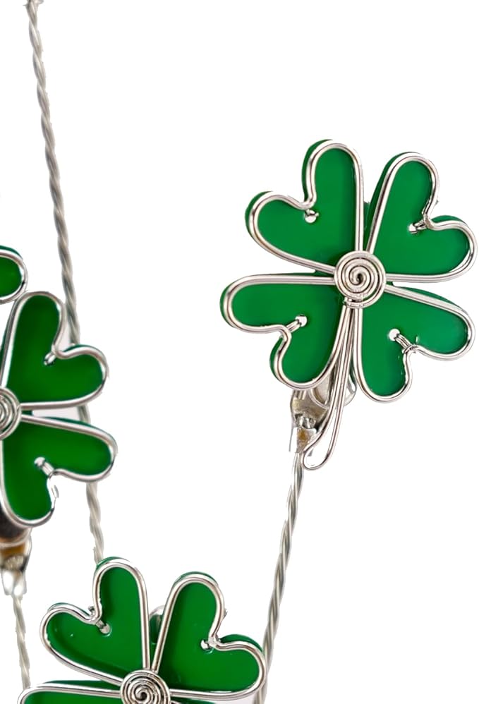 8-Branch Family Tree Picture Frame Holder, Card Photo Clips Holder Desk Stand for Memo Paper Note Photo Christmas Wedding Card Display (Green Clover)