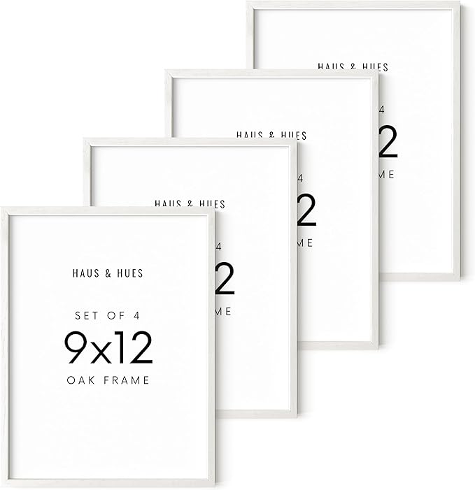 HAUS AND HUES Standalone White Oak Frame Set of 4-9x12