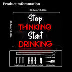 Stop Thinking Neon Sign Led Neon Lights Neon Signs for Wall Decor Light Up Sign for Birthday Party Club Gift