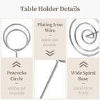 Table Number Holders 20Packs - 3.35 Inch Table Number Stands Place Card Holder for Wedding Party Graduation Reception Restaurant Home Photo Picture Office Memo (Silver, 3.35")